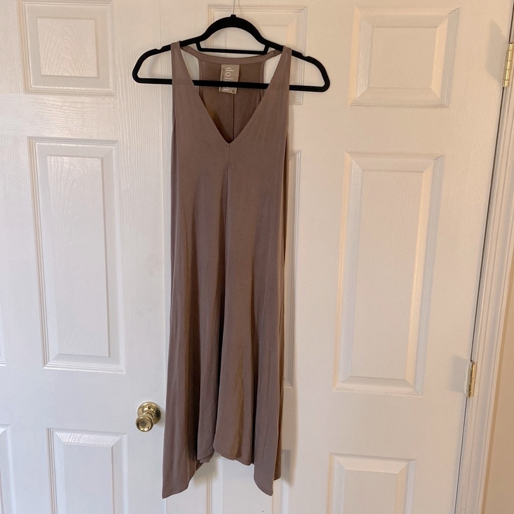 Anthropologie Dolan Midi Dress Lavender Brown Boho Wedding Guest XS